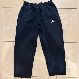 Jordan Black Sweatpants with White Logo